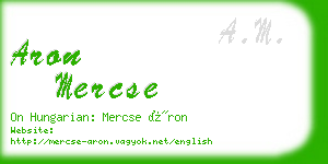 aron mercse business card